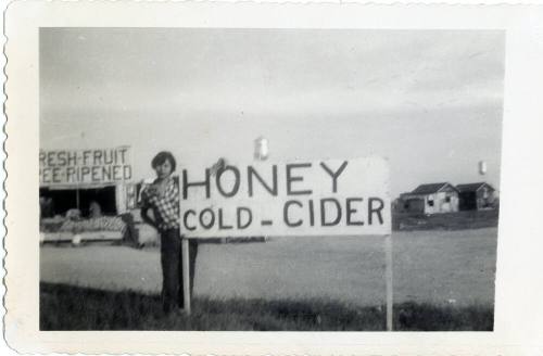 Marcie Rodriguez at a fruit stand, Phoenix