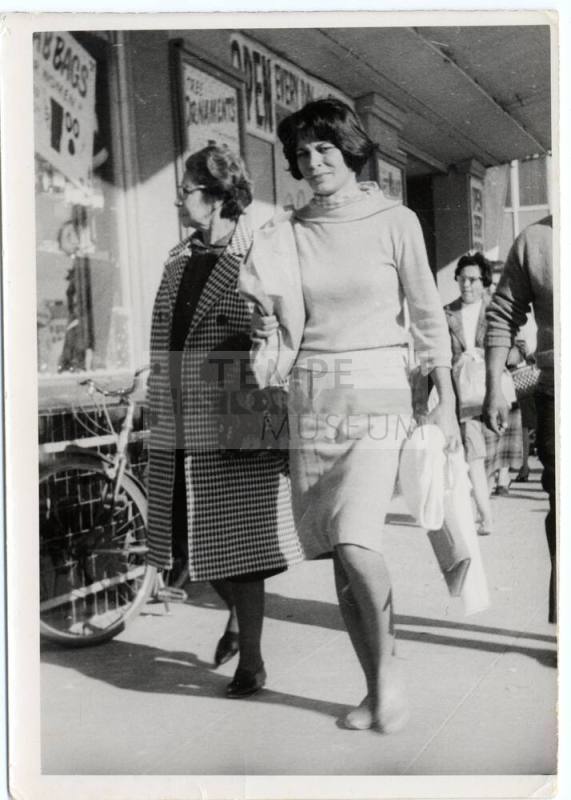 Irene and Marcie Rodriguez Window Shopping