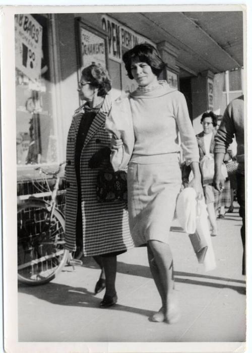 Irene and Marcie Rodriguez Window Shopping