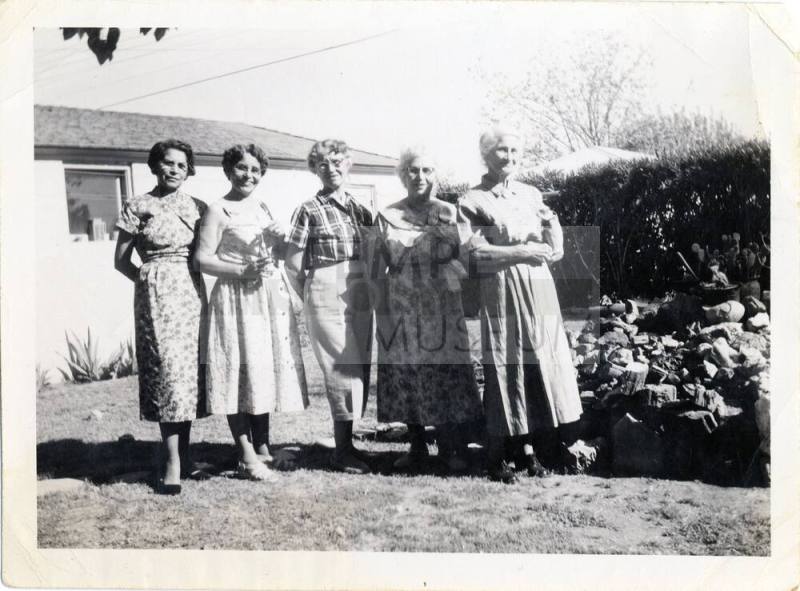 Irene and Inez Group in Yard
