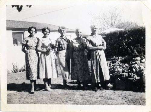 Irene and Inez Group in Yard