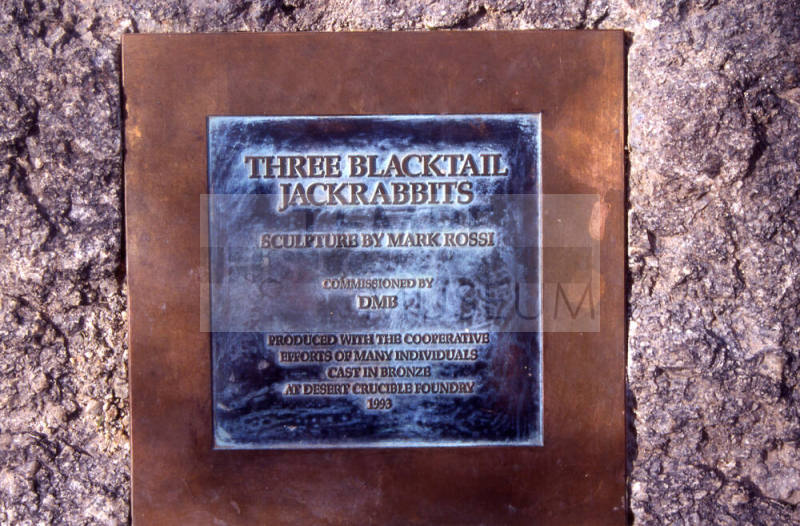 Centerpoint, 680 S. Mill Ave., Jackrabbit Sculpture Plaque.