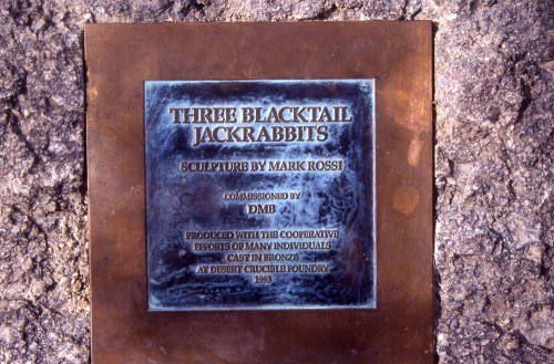 Centerpoint, 680 S. Mill Ave., Jackrabbit Sculpture Plaque.