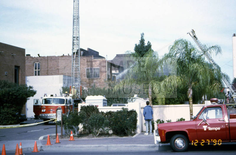 Fire at Chipman Petersen Building, 415 S. Mill Ave.