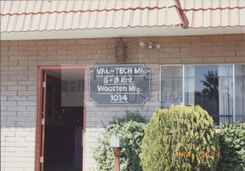 Val-Tech Manufacturing - 1034 West 23rd Street, Tempe, Arizona