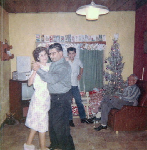 Christmas at the elias-Rodriguez house with Irene and Ray Rodriguez