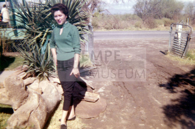 Monica by a Cactus