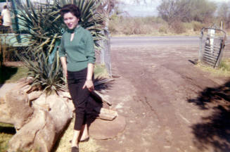 Monica by a Cactus