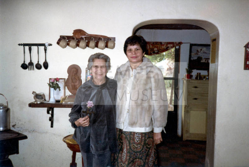 Irene Rodriguez and Marcie Gorman at Elias-Rodriguez house