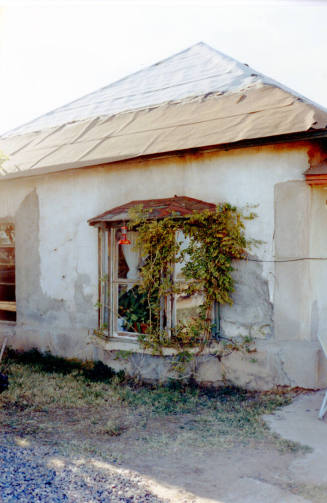 Window and roof damage at Elias-Rodriguez house