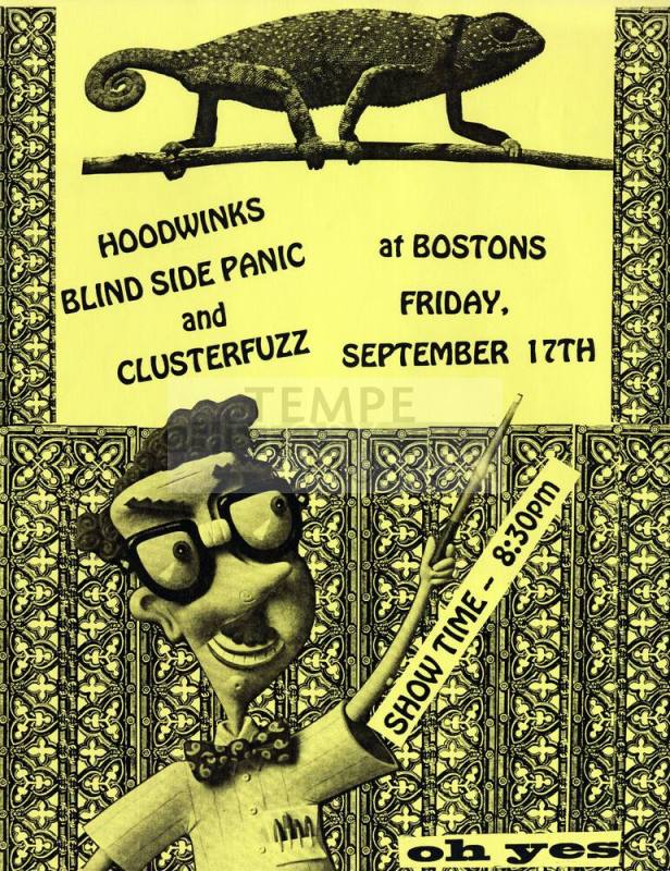 Poster for bands at Bostons
