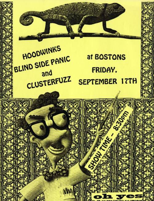 Poster for bands at Bostons