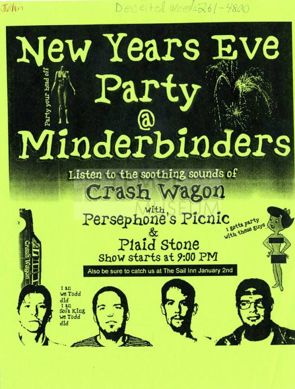 Poster for Minderbinders New Years Party