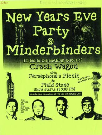 Poster for Minderbinders New Years Party
