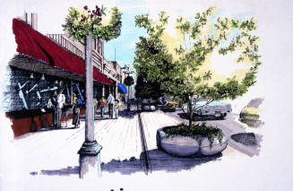 Mill Ave. Streetscape concept rendering
