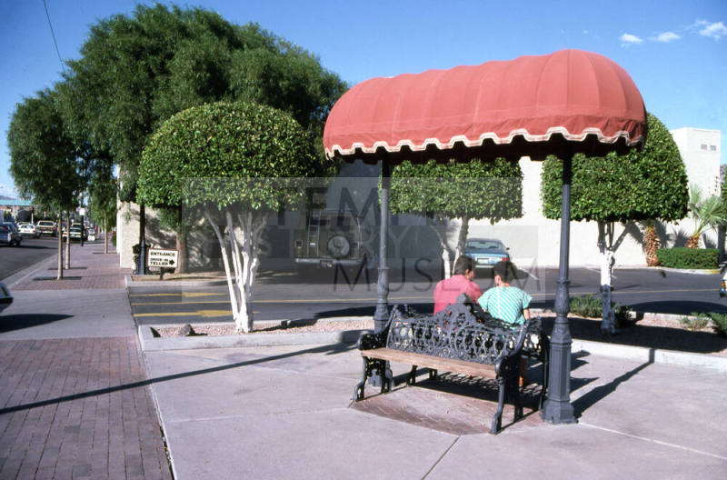 Mill Ave. Streetscape - covered seating