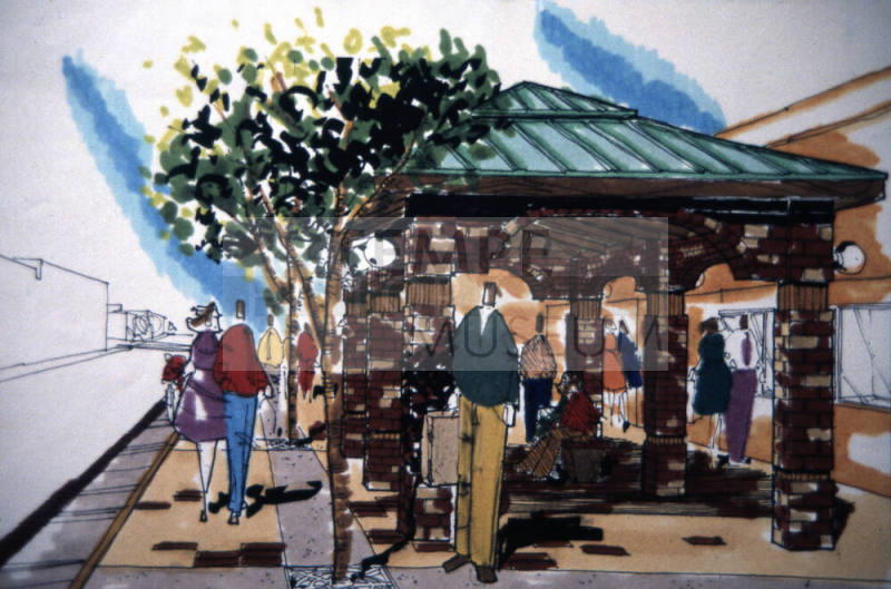 Mill Ave. Streetscape - seating concept