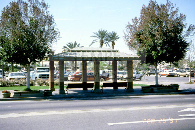 Mill Ave. Streetscape covered bus stop