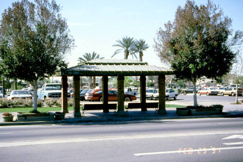 Mill Ave. Streetscape covered bus stop