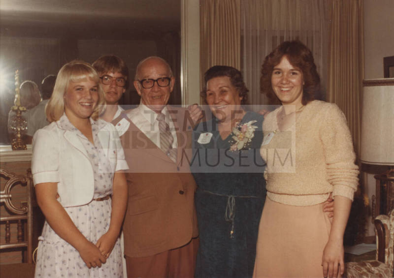 Howard and Lucile Pyle with 3 Guests