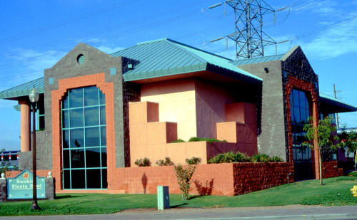 Olde Towne Square, modern building at 120 S. Ash Ave.