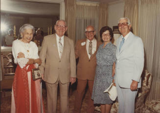 Howard Pyle with Guests at Birthday Party