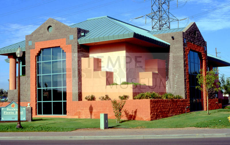 Olde Towne Square, modern building at 120 S. Ash Ave.