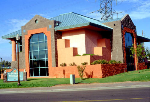 Olde Towne Square, modern building at 120 S. Ash Ave.