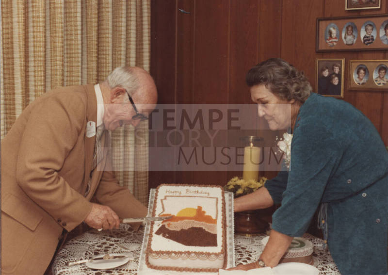 Howard Pyle Cutting Birthday Cake
