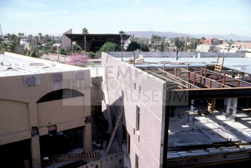 Arial view of Tempe Police Courts building construction