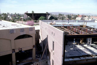 Arial view of Tempe Police Courts building construction