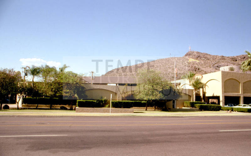 View of Police Court buildings from the south side of 5th Street
