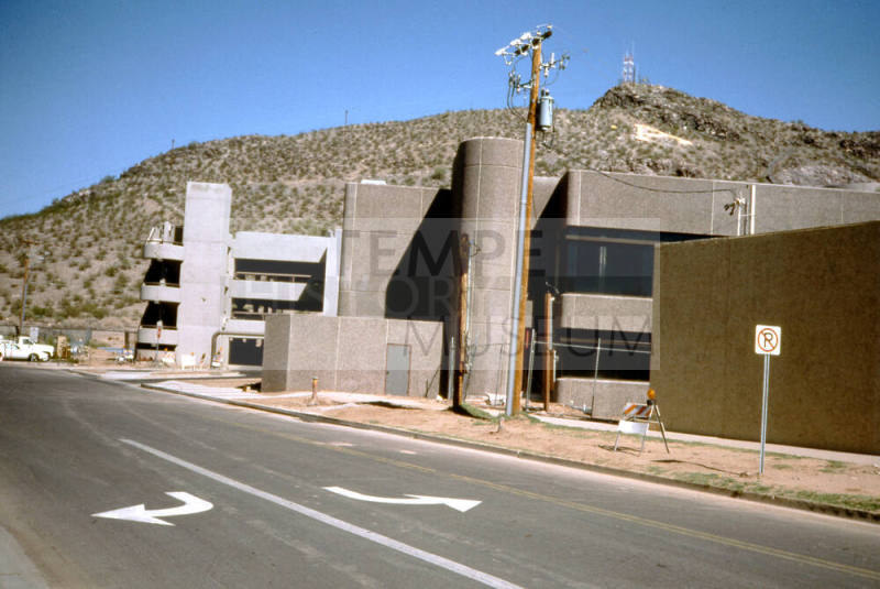 Parking buildings at the Tempe Police Courts area