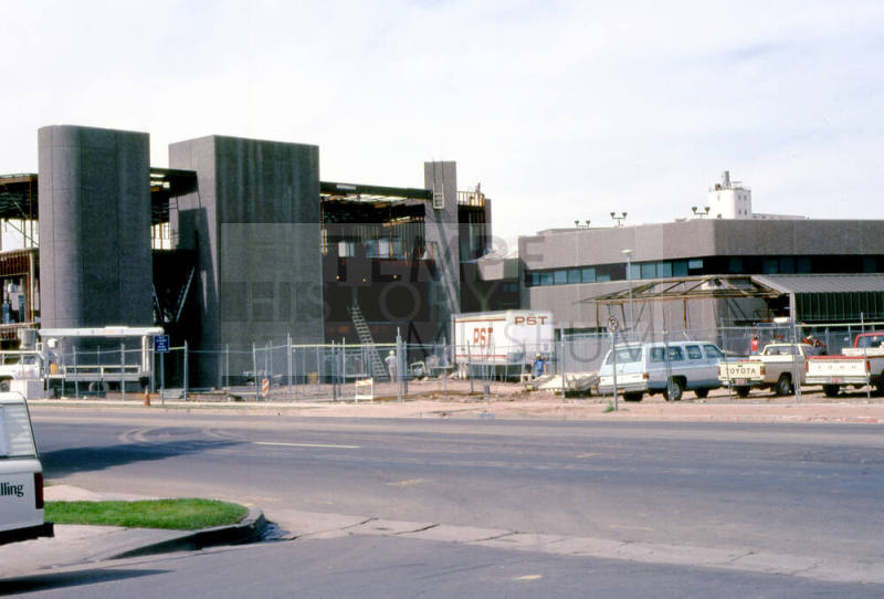 Work crew at the site of the future Tempe Police Court complex