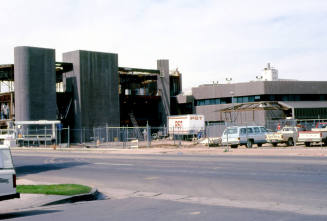 Work crew at the site of the future Tempe Police Court complex
