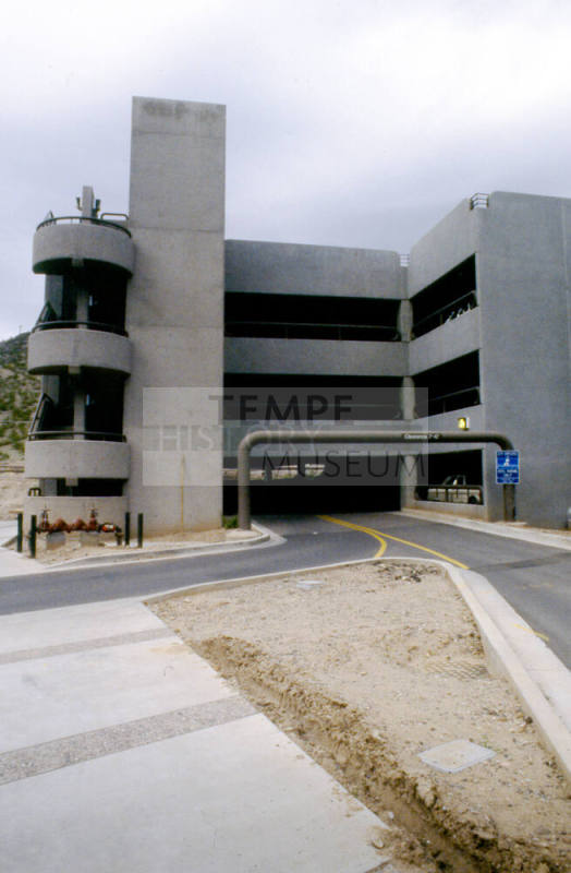 Entrance to the parking garage, Police Courts Complex