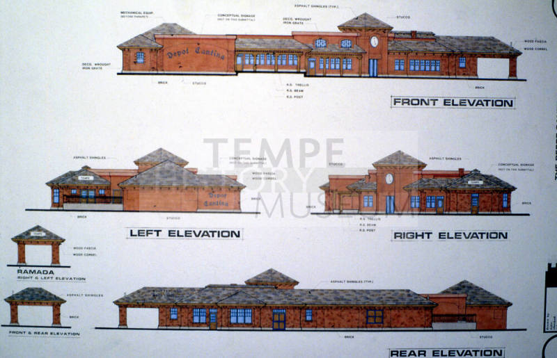Tempe Railroad Station plans, 300 S. Ash Ave.