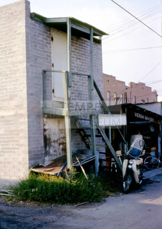 Rear of Businesses seen from Alley East of Mill Avenue