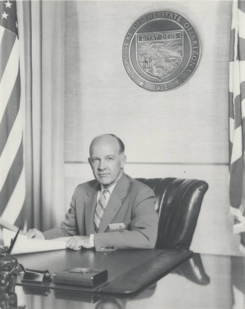 Portrait of Governor Howard Pyle at Desk
