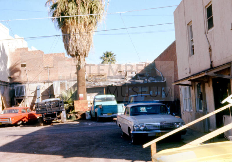 Alley behind downtown buildings, unknown site address