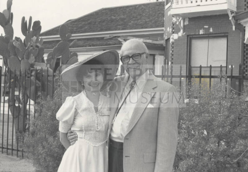 Pam Bender and Howard Pyle at Petersen House