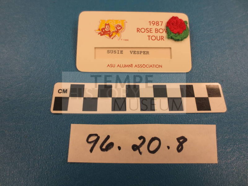ASU 1987 Rose Bowl nametag