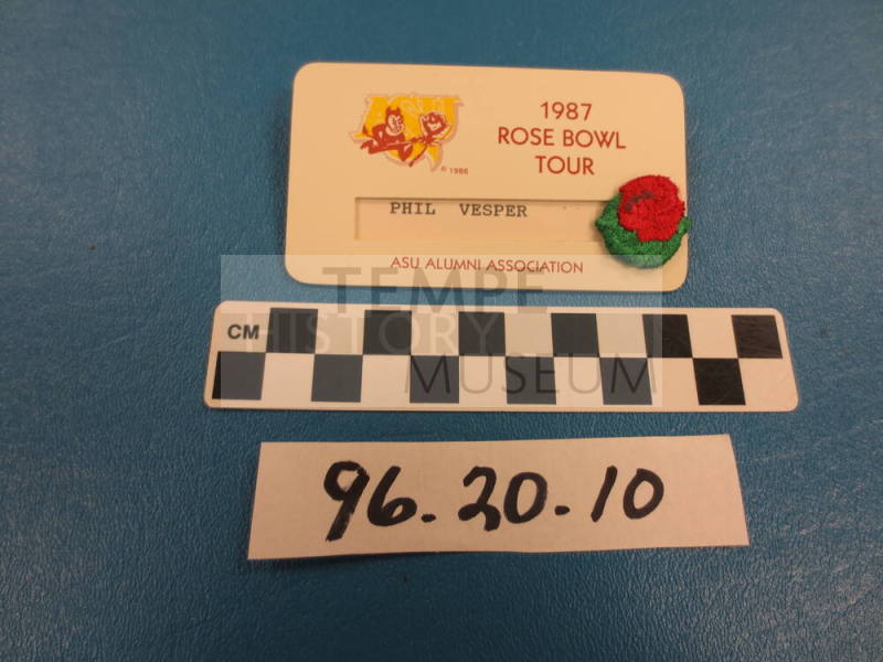 ASU 1987 Rose Bowl nametag