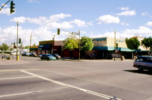 Gilbert Ortega's store, southeast corner of Mill Ave and 6th Street