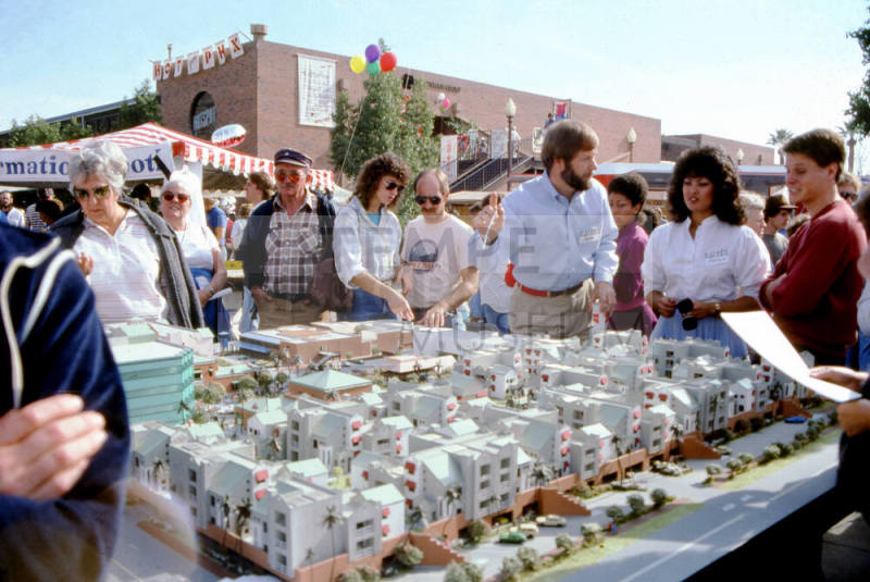 Architectural model of Hayden Square Condos at the Mill Avenue Arts Fair, fall