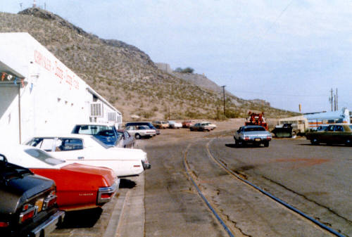 Dana Bros and train tracks on East 3rd Street