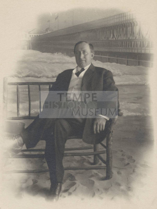Portrait of Edwin Decker on Bench