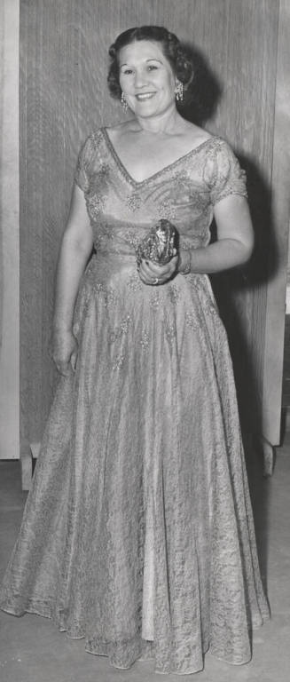 Portrait of Lucile Pyle in Formal Gown