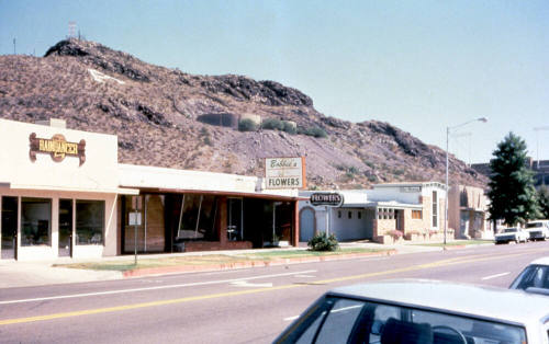 Businesses along North side of E. 5th St.