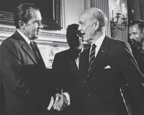 Richard Nixon and Howard Pyle in D.C